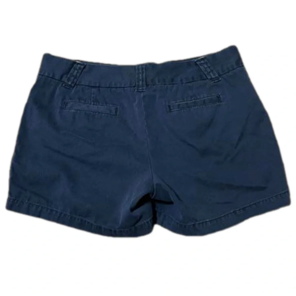 J Crew Weathered Chino Classic Twill City Fit Cotton Navy Shorts Women Size 10